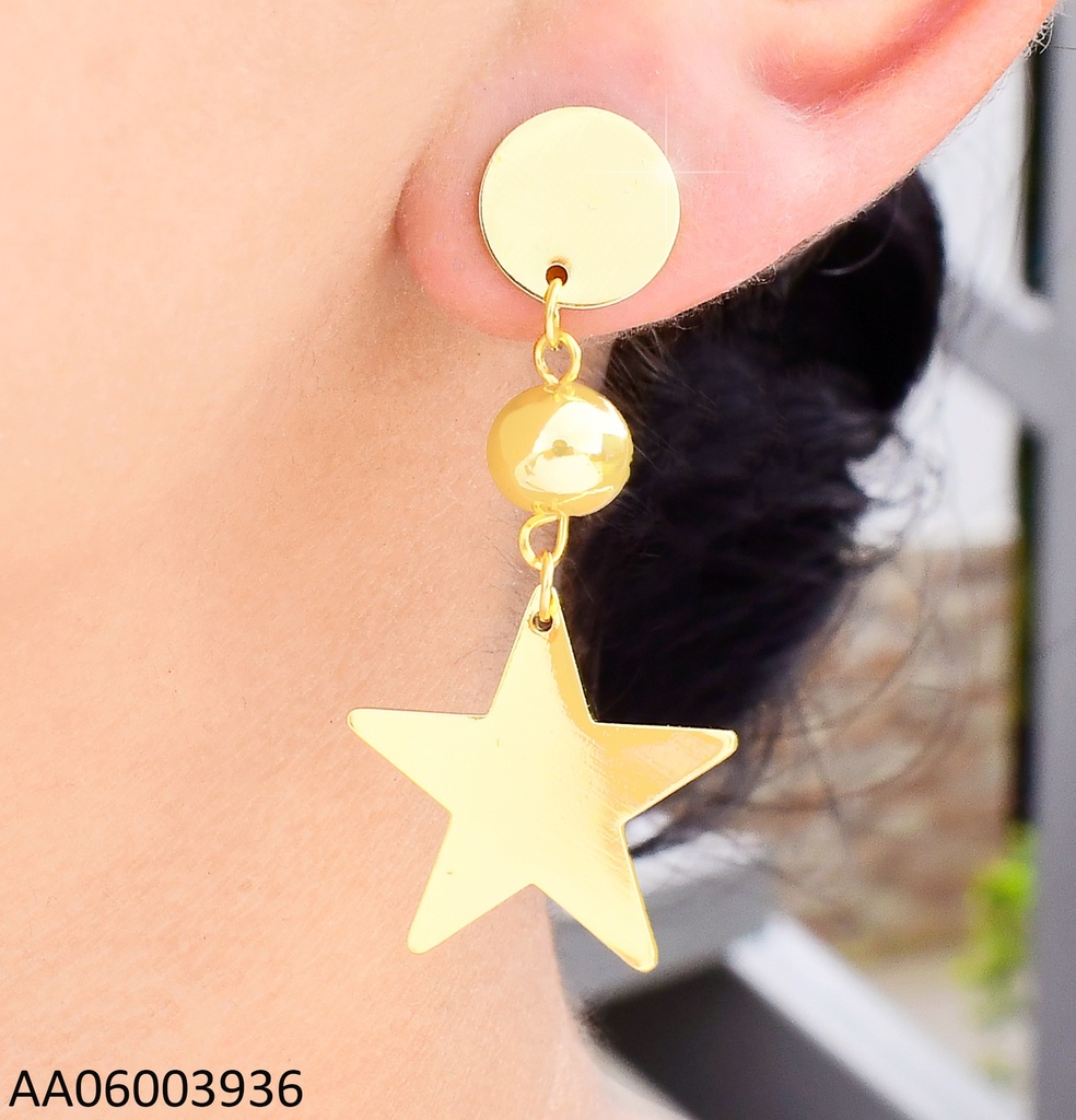 ARETES DOR CIRCULO/ PELOTITA/ESTRELLA KE105448-BI