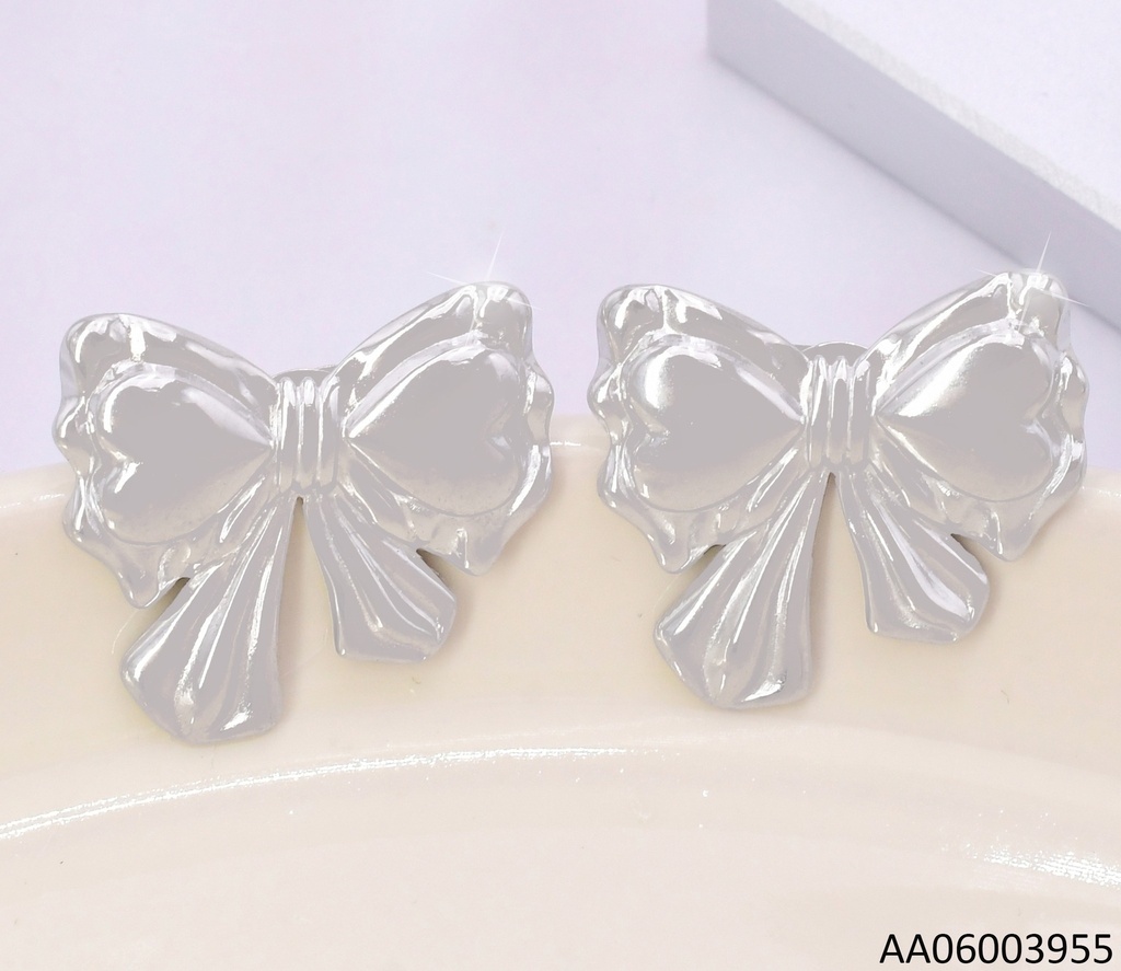 ARETES PLATEADO LAZO KE119245