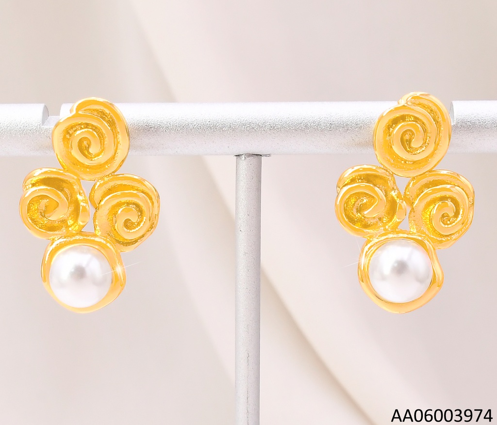 ARETES 3 CROQUIS CORAZON C/PERLITA KE119264