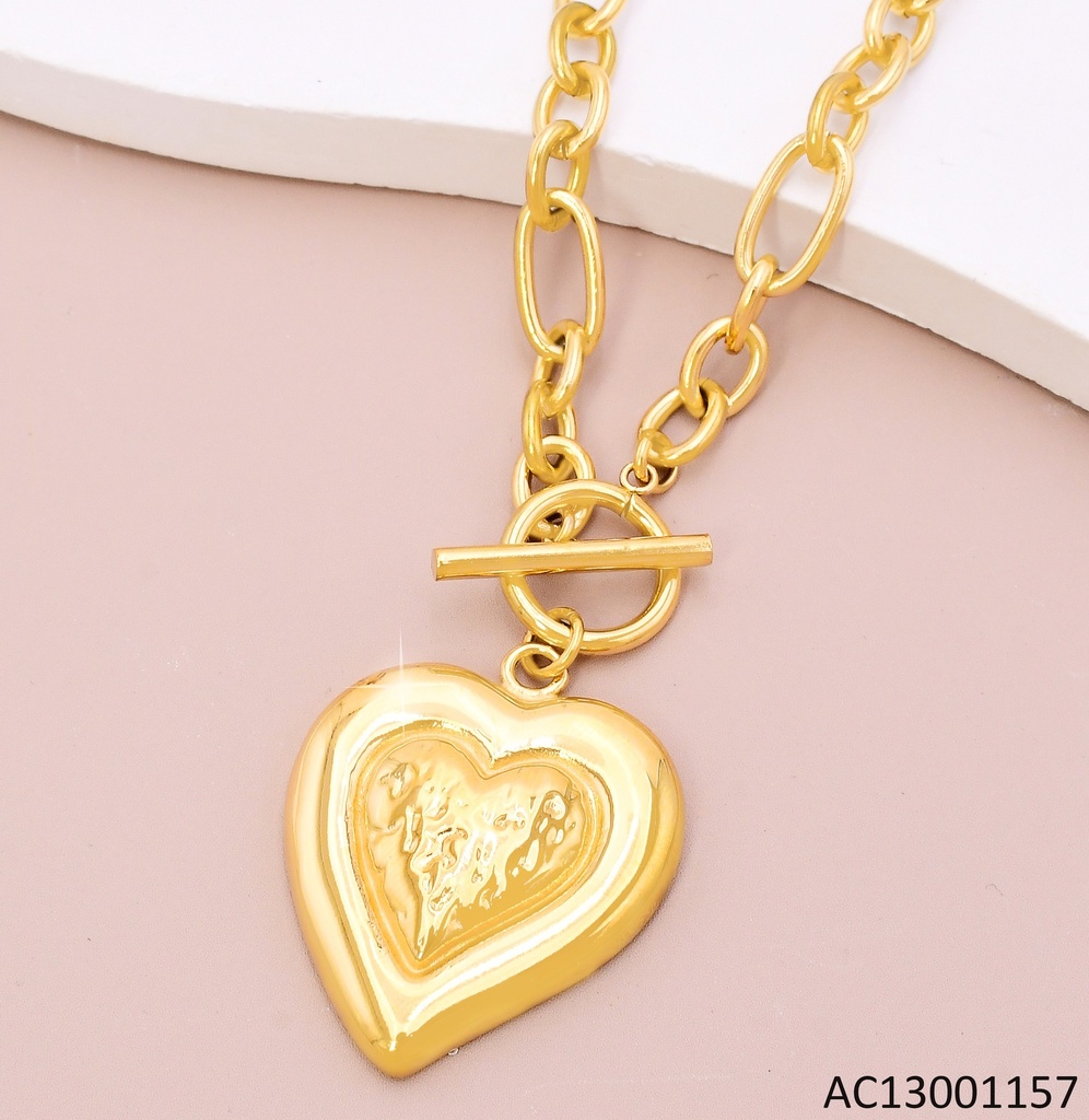CADENA CORAZON PUNTEADO /CIERRE TIFFANY 5066-066