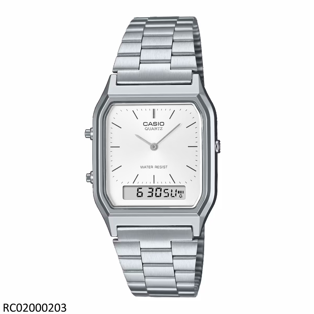 RELOJ CASIO ANALOGO/DIG CAB AQ-230A-7AMQYDF METAL PLAT.