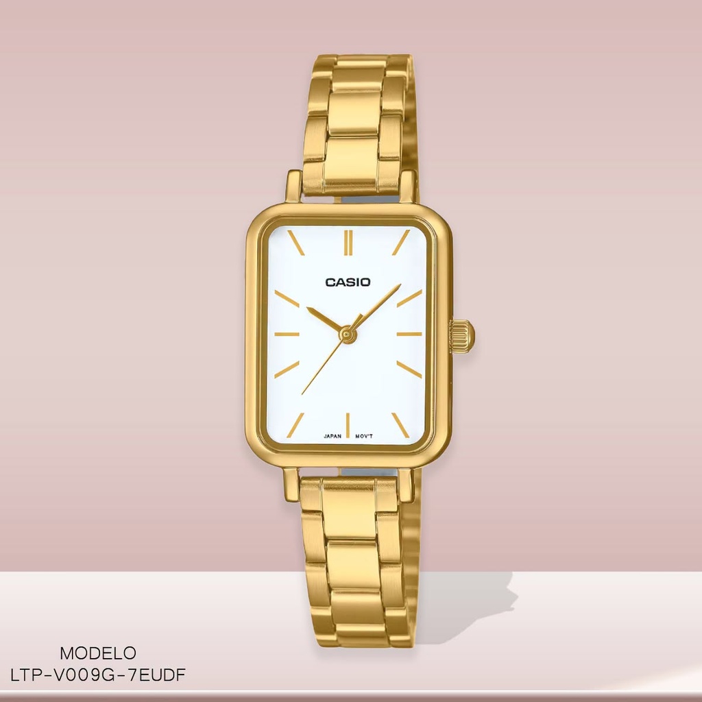 RELOJ CASIO ANALOGO DAMA LTP-V009G-7EUDF METAL DOR.