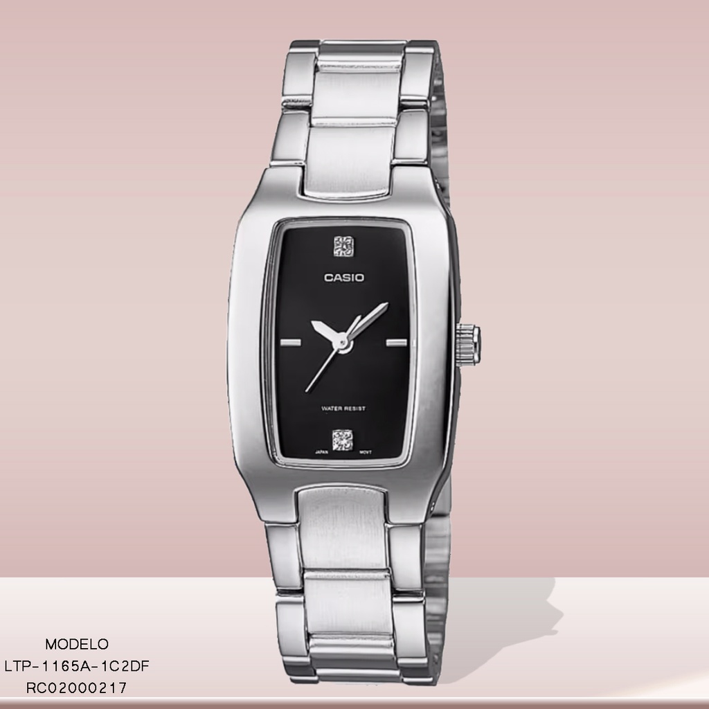 RELOJ CASIO ANALOGO DAMA LTP-1165A-1C2DF METAL PLAT.