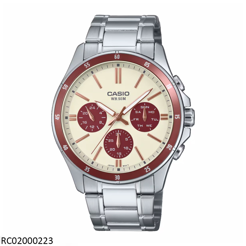 RELOJ CASIO ANALOGO CAB MTP-1374D-5A2VDF METAL PLAT