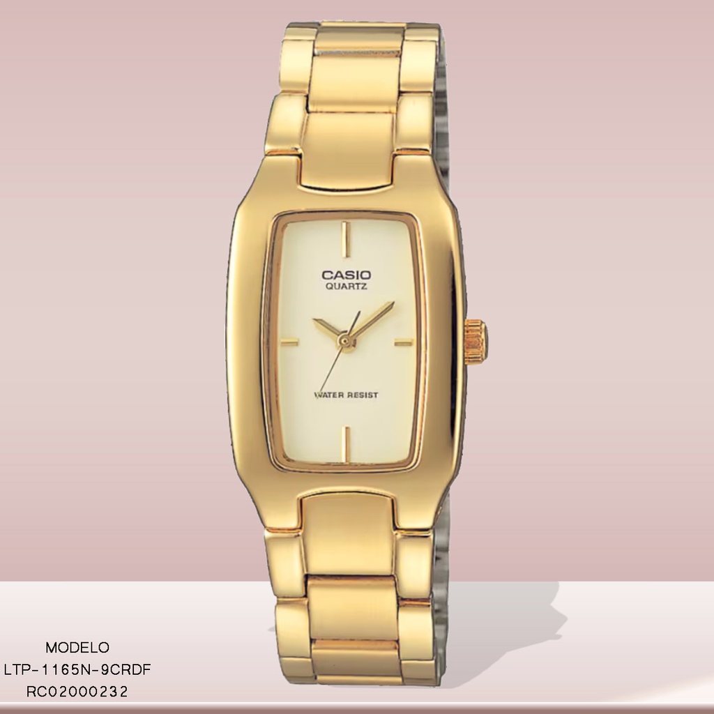 RELOJ CASIO ANALOGO DAMA LTP-1165N-9CRDF METAL DOR