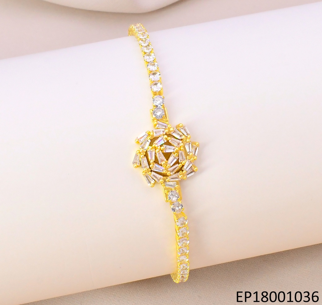 PULSERA DOR ZIRC RD/ ROSA ZIRC RECT. CENTRO BE514-319 (TENNIS)