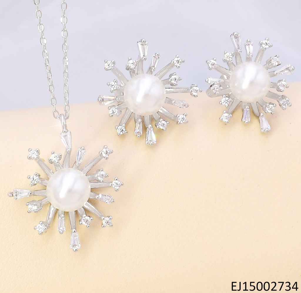 SET PLAT SOL ZIRC/PERLA CENTRO SE1021-3
