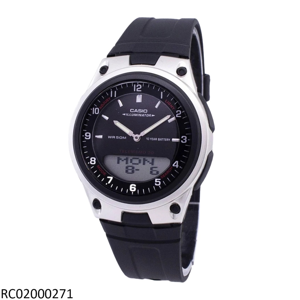 RELOJ CASIO ANA/DIG AW-80-1AVDF SILICON NEGRO