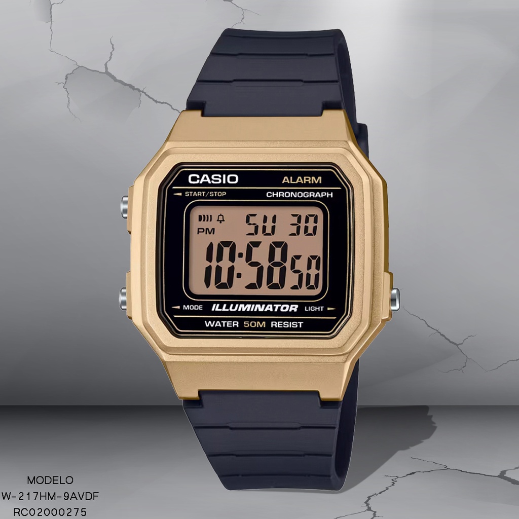 RELOJ CASIO DIGITAL CAB W-217HM-9AVDF SILICON NEGRO