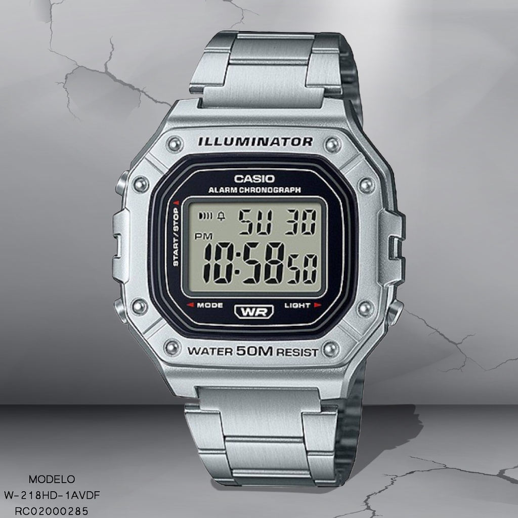 RELOJ CASIO DIGITAL CAB W-218HD-1AVDF METAL PLAT