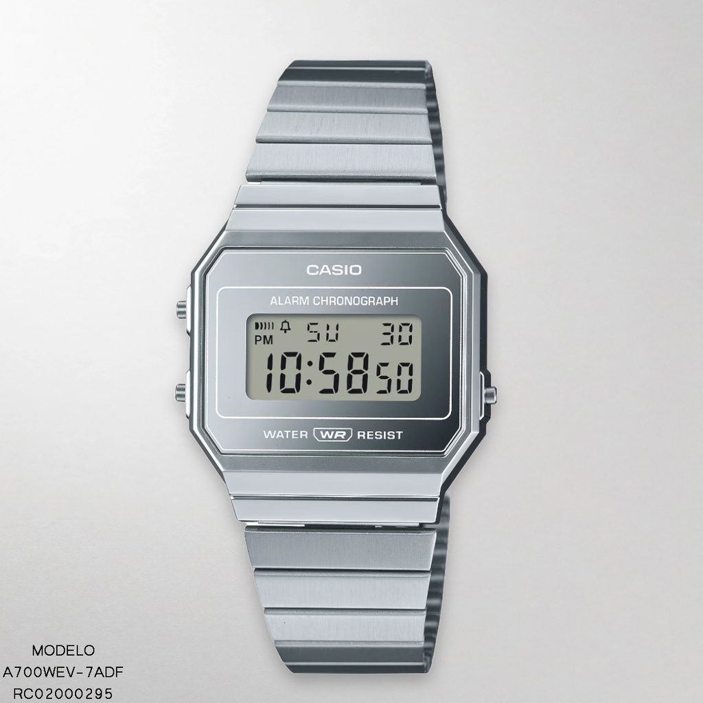 RELOJ CASIO DIGITAL DAMA A700WEV-7ADF METAL PLAT