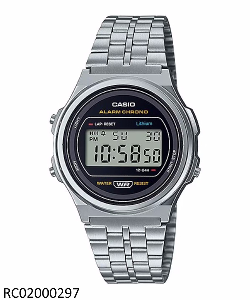 RELOJ CASIO DIGITAL UNISEX A171WE-1ADF METAL PLAT