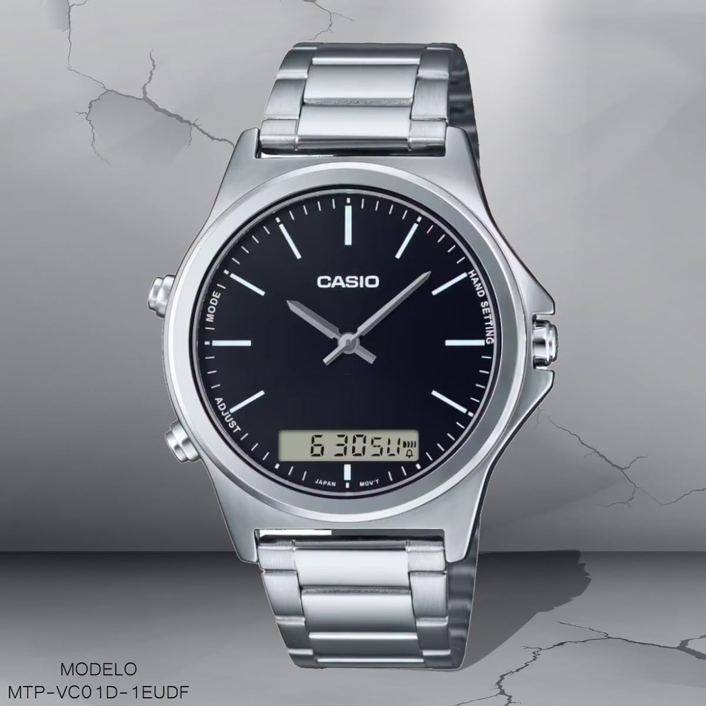 RELOJ CASIO ANA/DIG CAB MTP-VC01D-1EUDF METAL PLAT.
