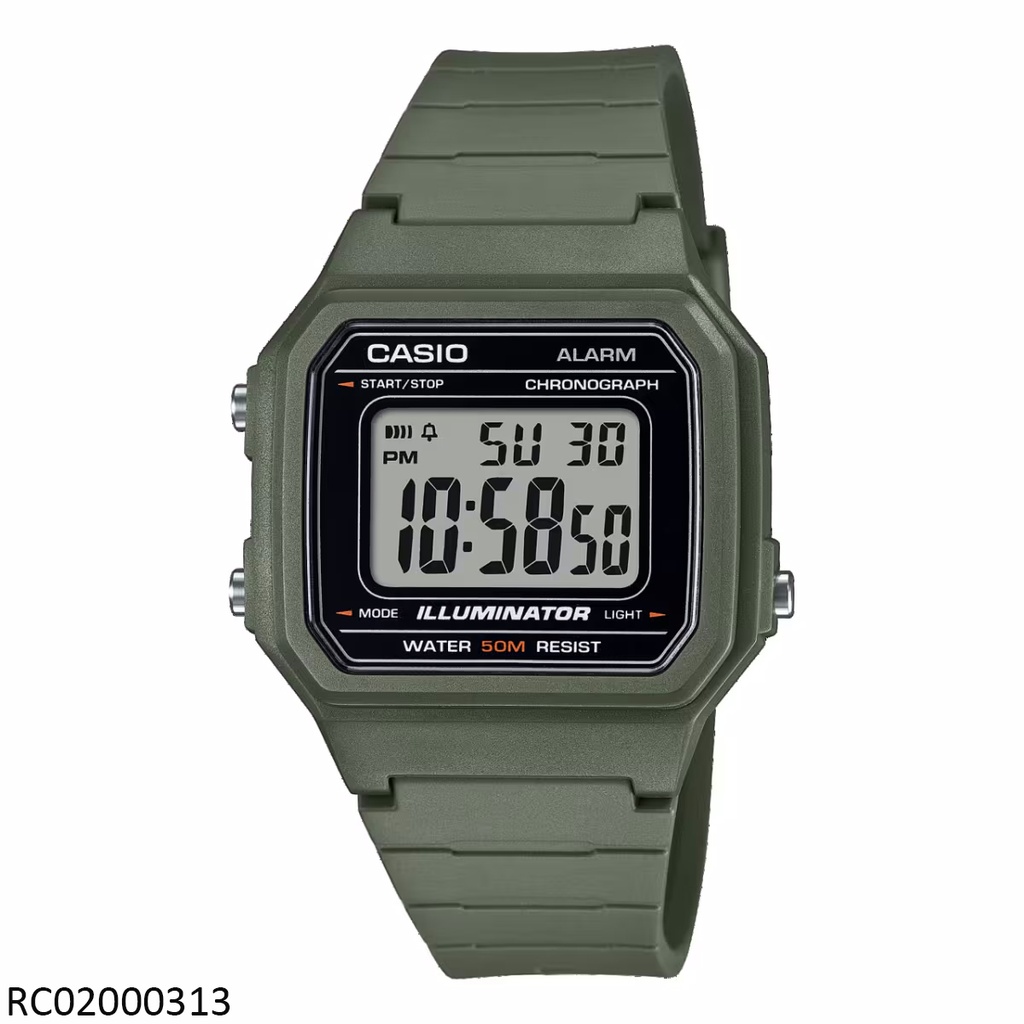 RELOJ CASIO DIGITAL CAB W-217H-3AVDF SILICON VERDE