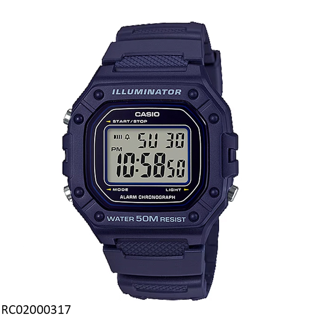 RELOJ CASIO DIGITAL CAB W-218H-2AVDF SILICON NEGRO
