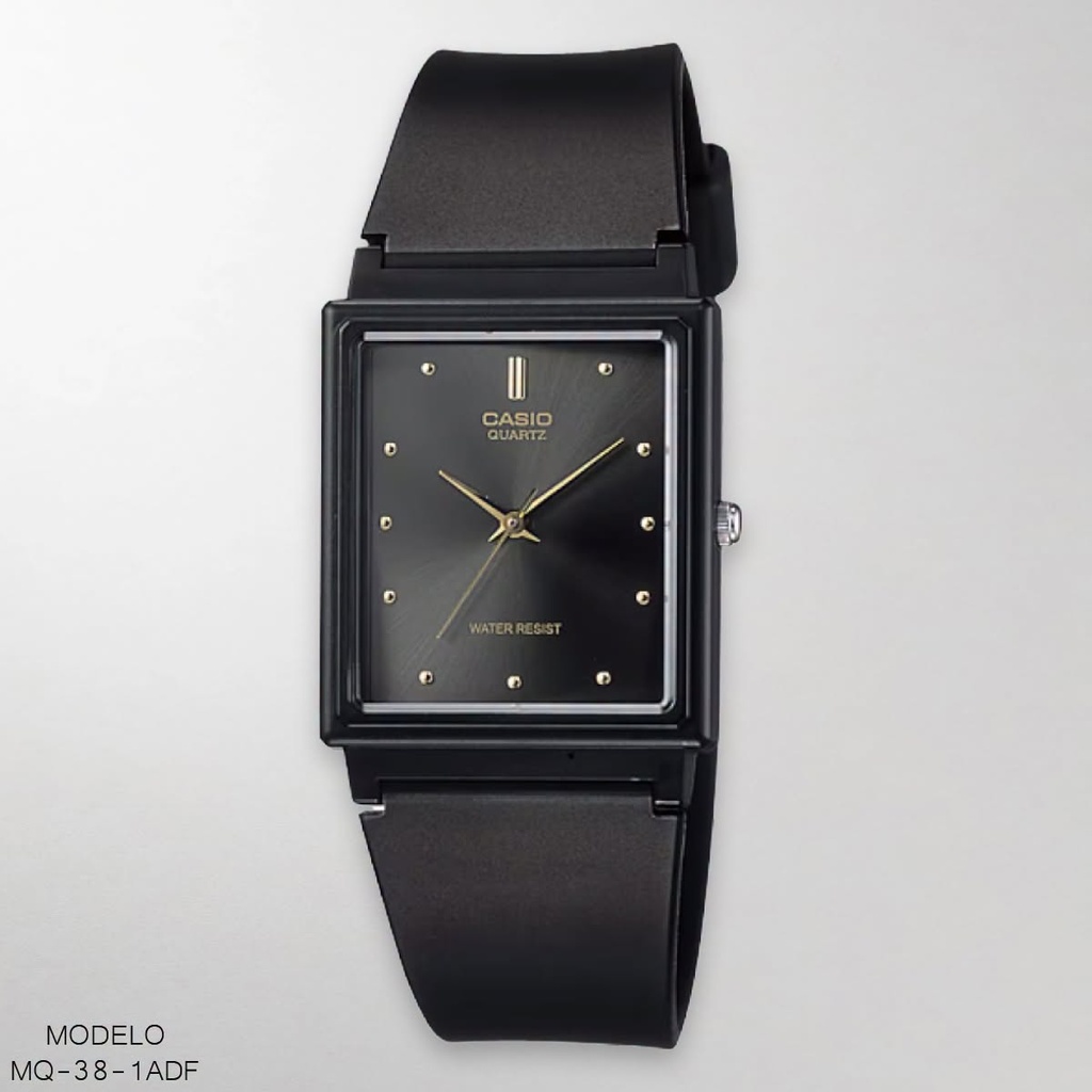 RELOJ CASIO ANALOGO CAB MQ-38-1ADF SILICON NEGRO