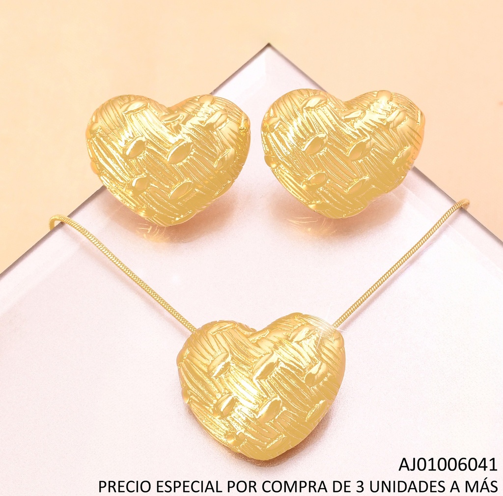 SET CORAZON INFLADO C/DETALLES OV/RAYAS SA1289-1