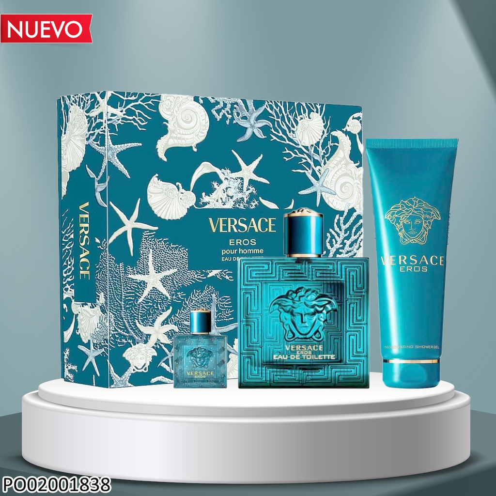 ESTUCHE PERFUMES VERSACE EROS POUR HOMME EDT 150/5/100ML