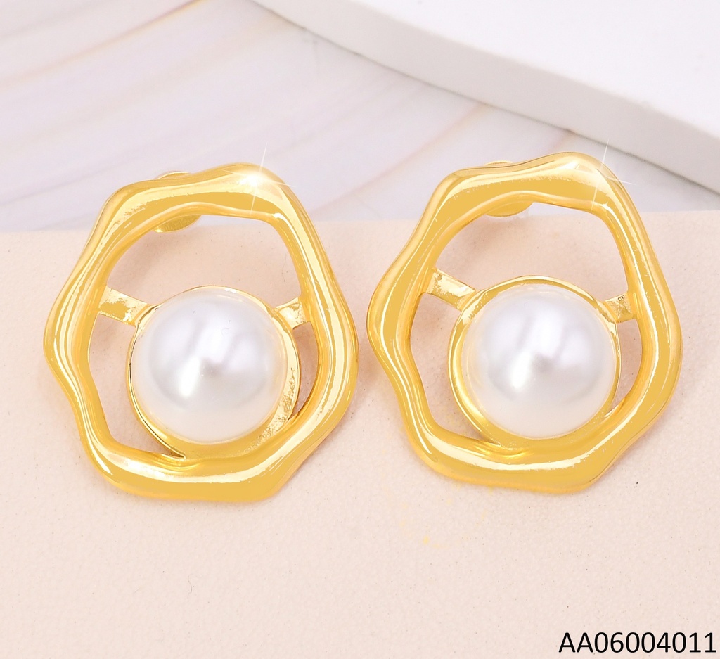 ARETES CIRCULO C/PERLA EA1283-45