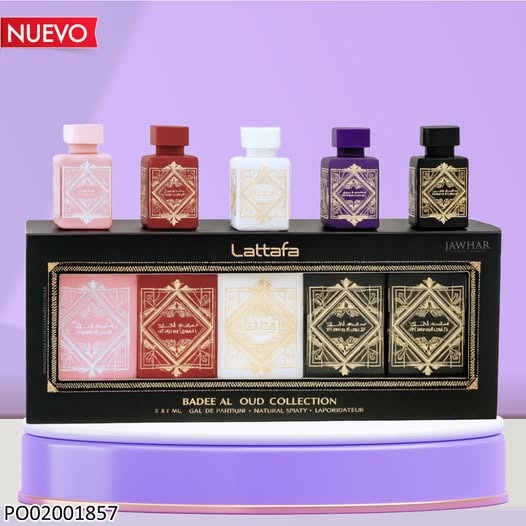 ESTUCHE 5 PERFUMES LATTAFA MINI BADEE AL OUD 5ML