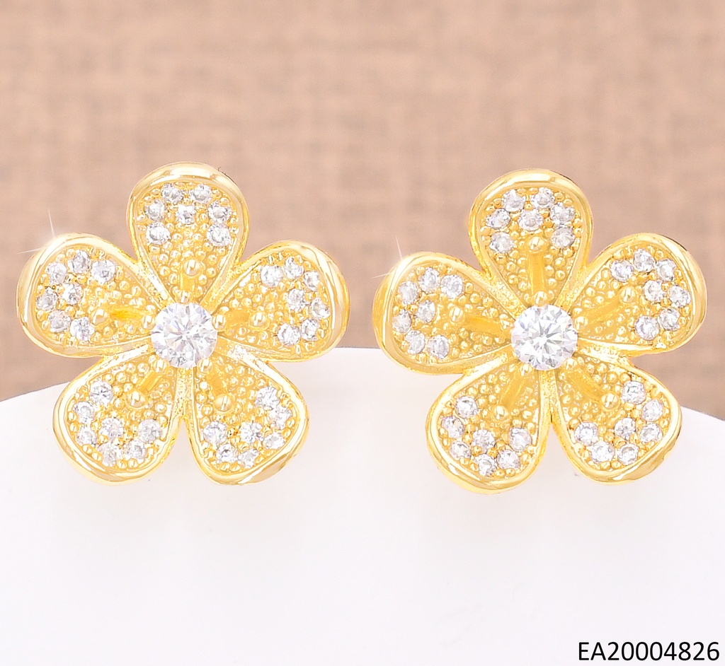 ARETES DOR FLOR ZIRC. /5 PETALOS N5296-885