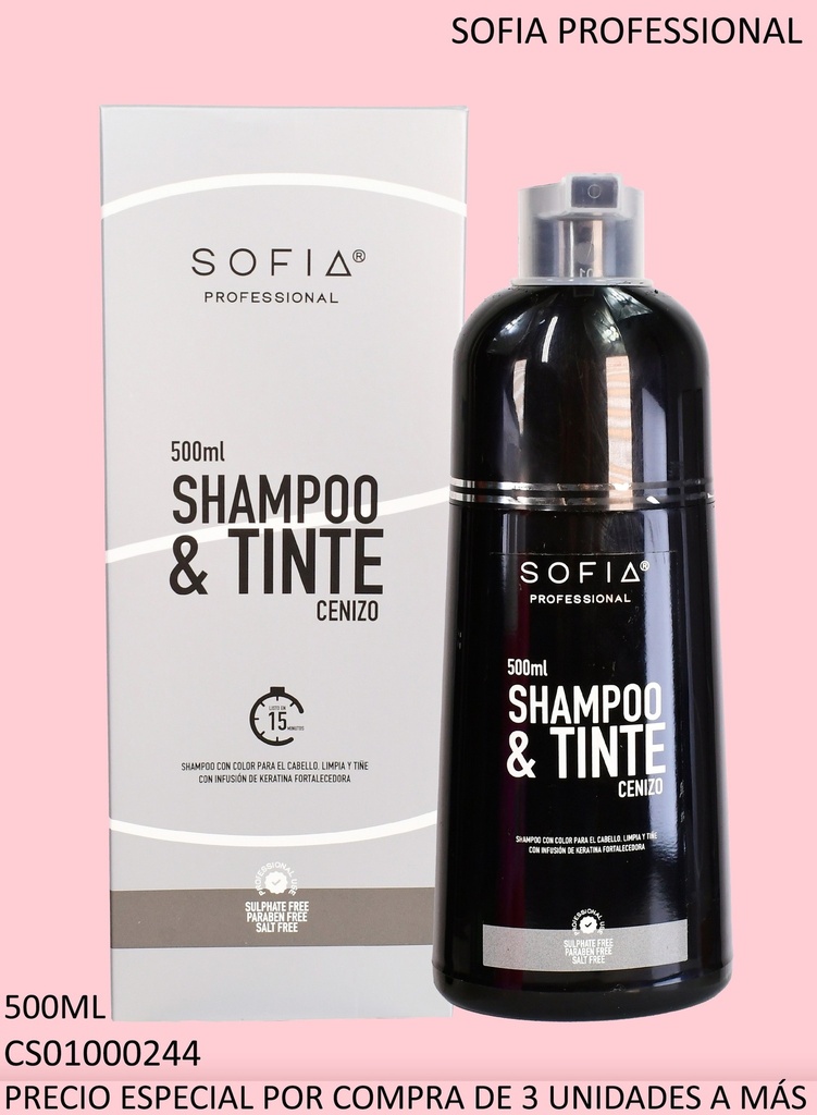 SHAMPOO & TINTE CENIZO SOFIA 500ML S132F