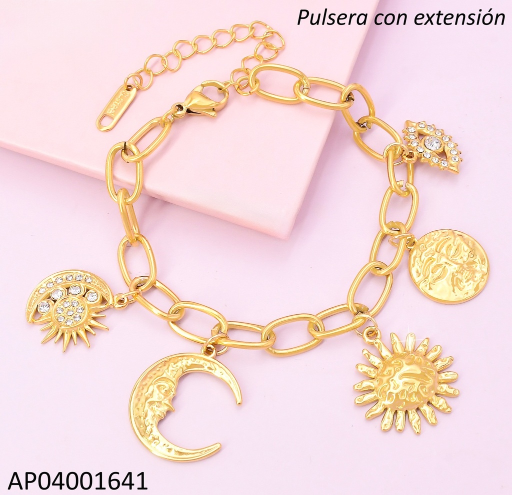PULSERA DOR DIJES SOL/LUNA/OJO BA2221-45