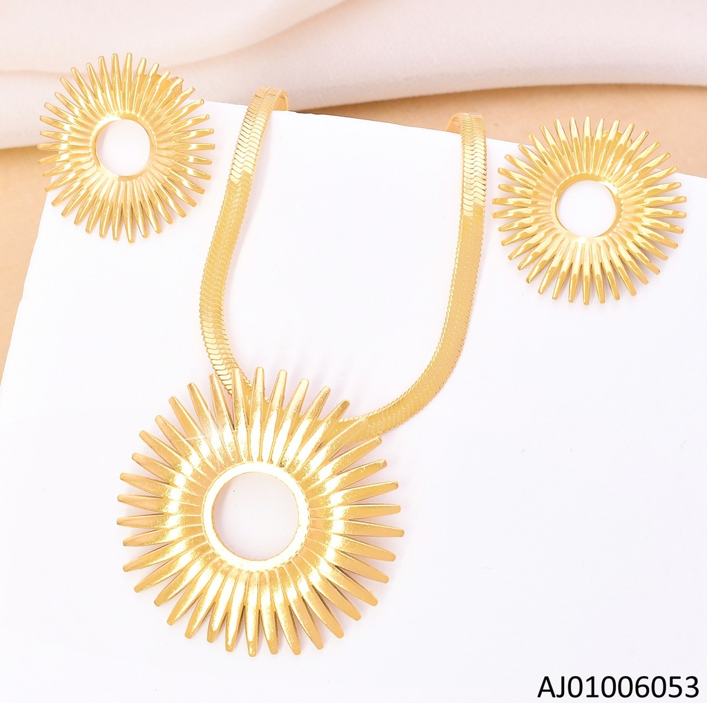 SET DORADO CIRCULO C/ RAYOS 9907-666