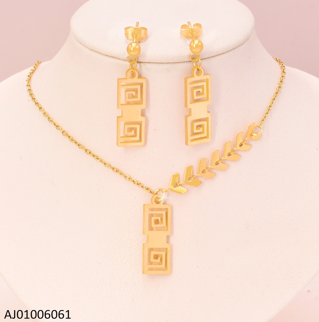 SET DOR DISEÑO DOBLE CUADROS ESPIRAL/ RAMITAS 0301-698