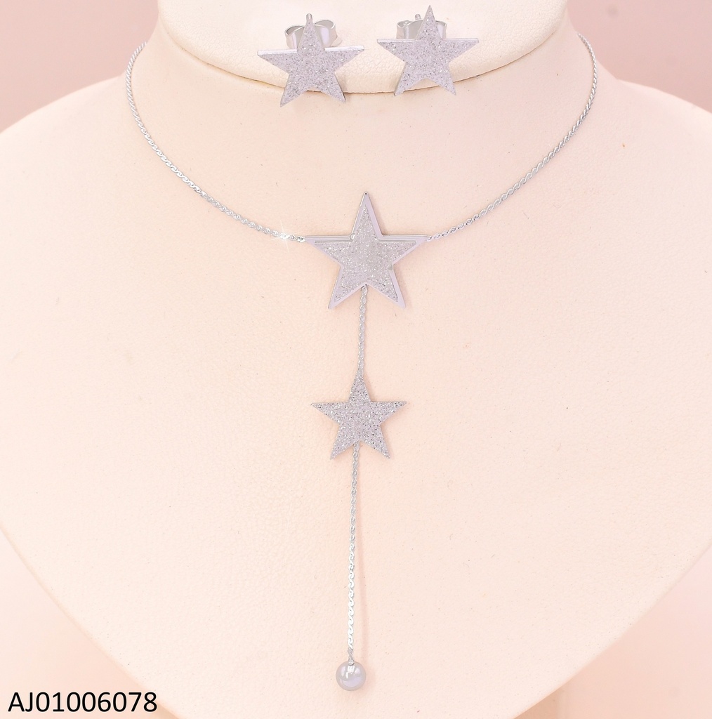 SET PLATEADO ESTRELLA ESCARCHADA 7359-680