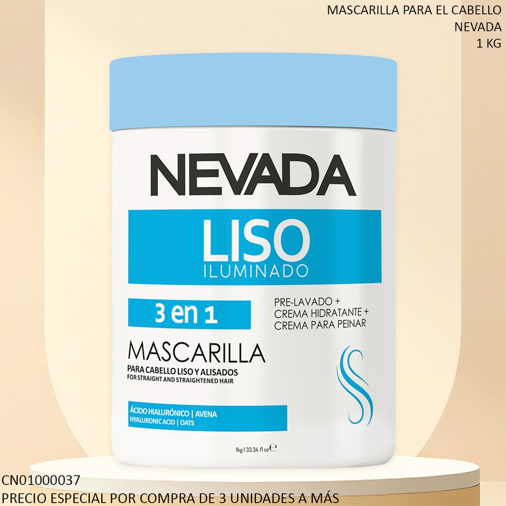 MASCARILLA NEVADA 3 EN 1 LISO ILUMINADO KH04864
