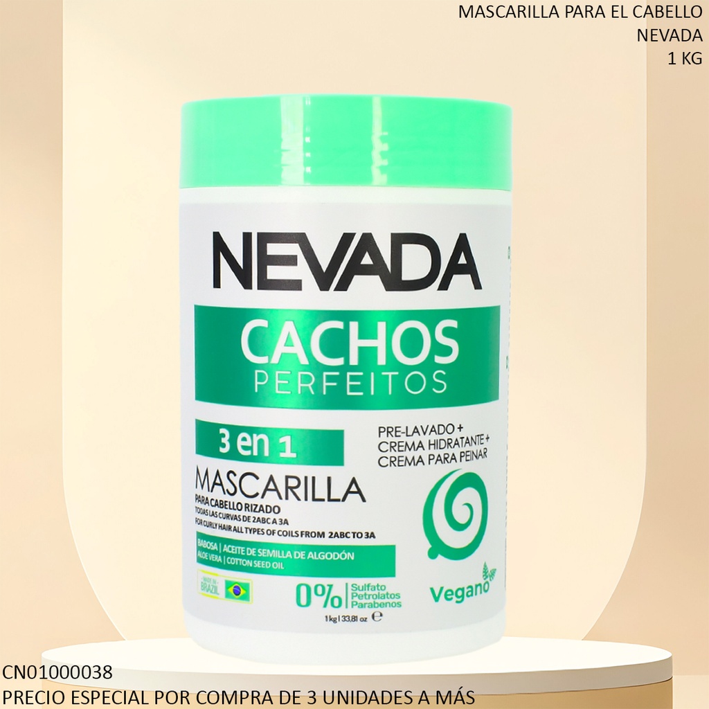 MASCARILLA NEVADA 3 EN 1 CACHOS PERFEITOS KH04860