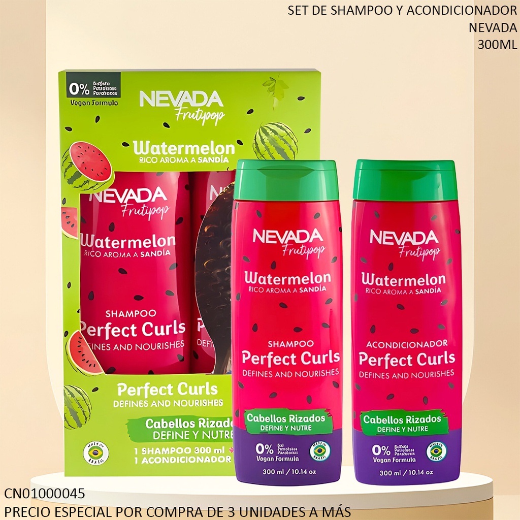 SET CAPILAR NEVADA FRUTIPOP 300ML WATERMELON