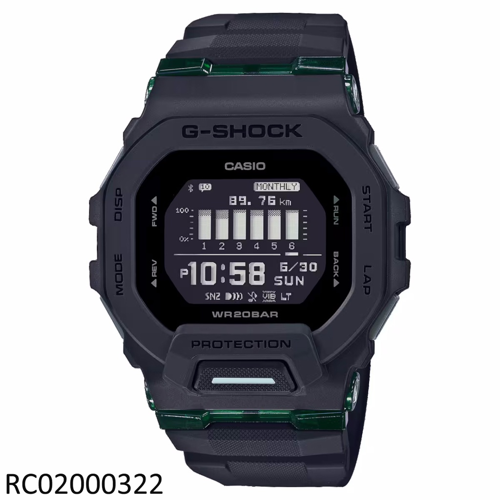RELOJ CASIO G-SHOCK DIGITAL CAB GBD-200UU-1DR SILICON NEGRO