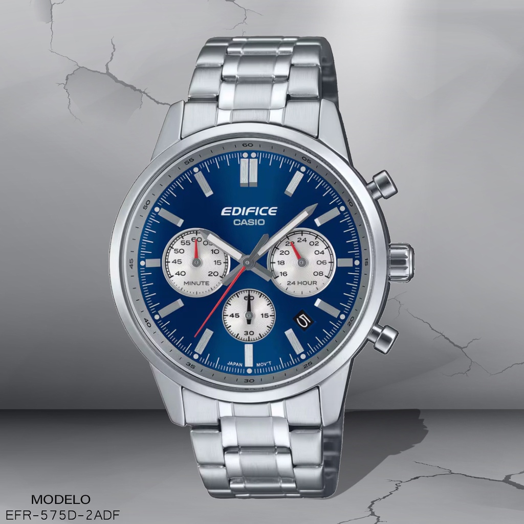 RELOJ CASIO EDIFICE ANALOGO CAB EFR-575D-2ADF METAL PLAT