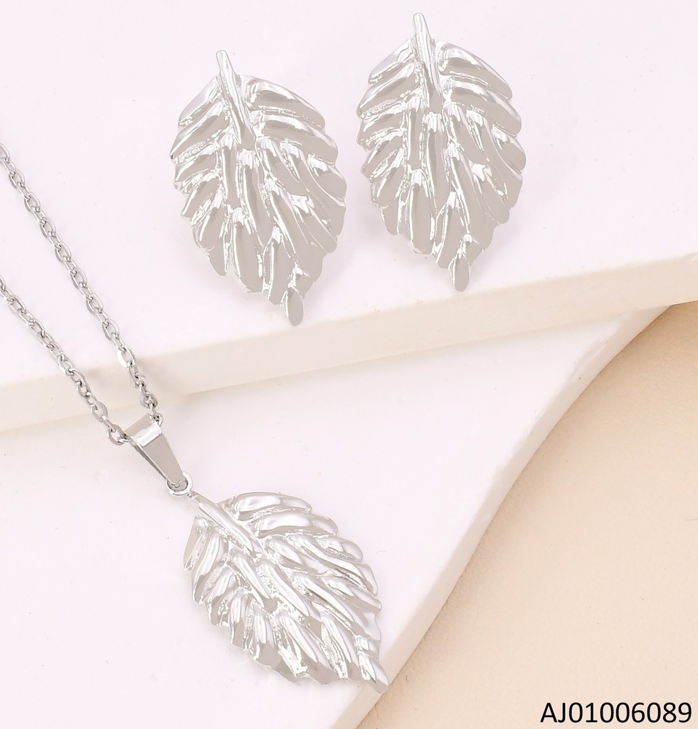 SET PLATEADO HOJA  7378-312
