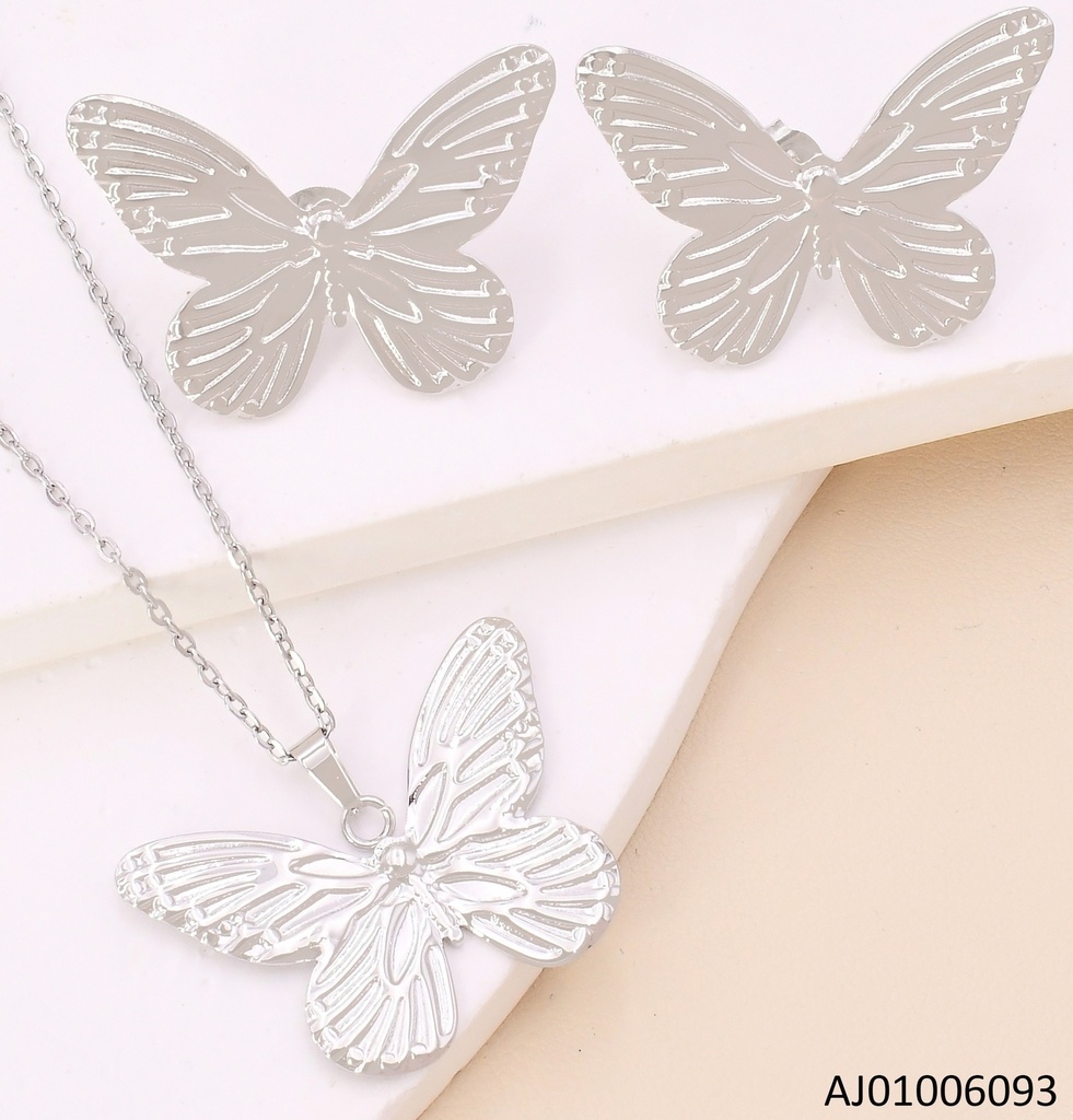 SET PLATEADO MARIPOSA 7373-312