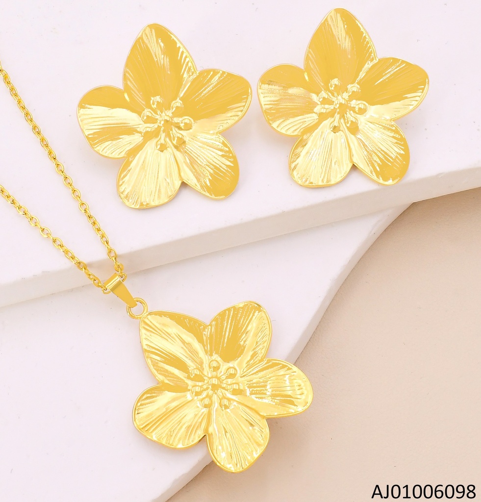 SET DOR FLOR RAYADA 5 PETALOS 0614-312