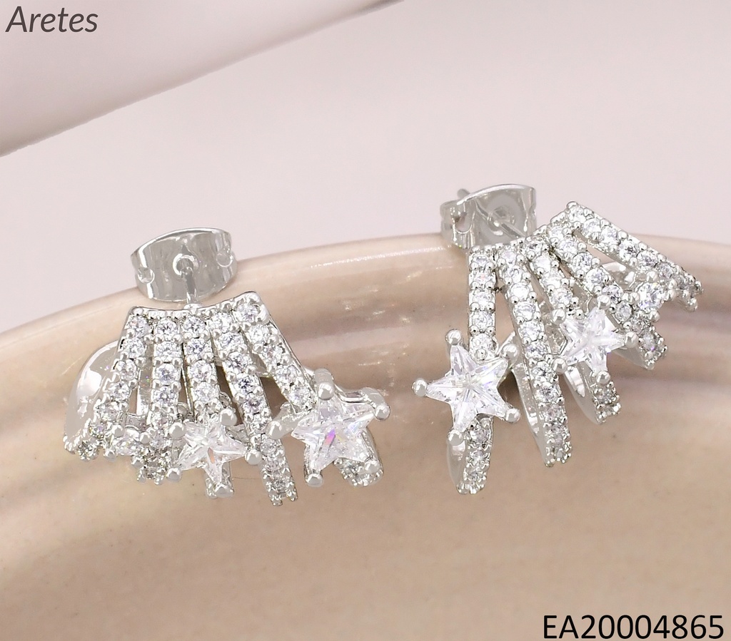 ARETES PLAT "CCCCC" ZIRC / 2 ESTRELLAS EE5091-268