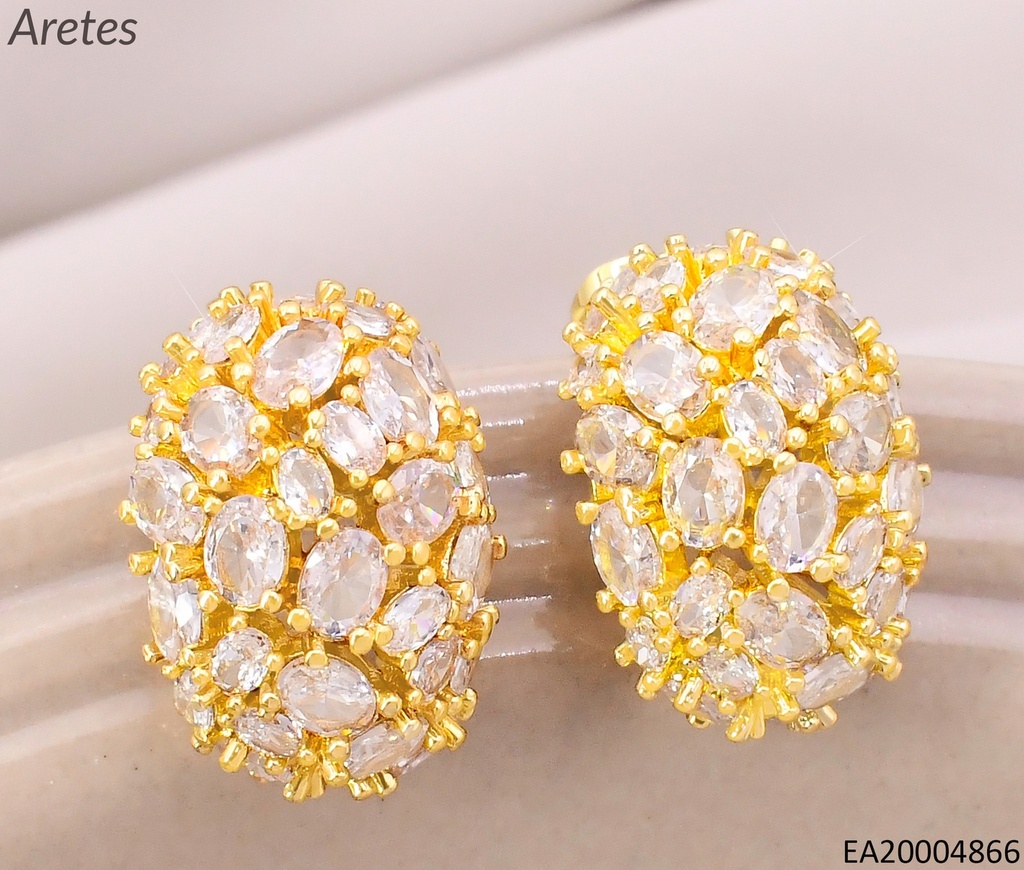 ARETES DOR "C" ZIRC OVALADAS EE5062-268