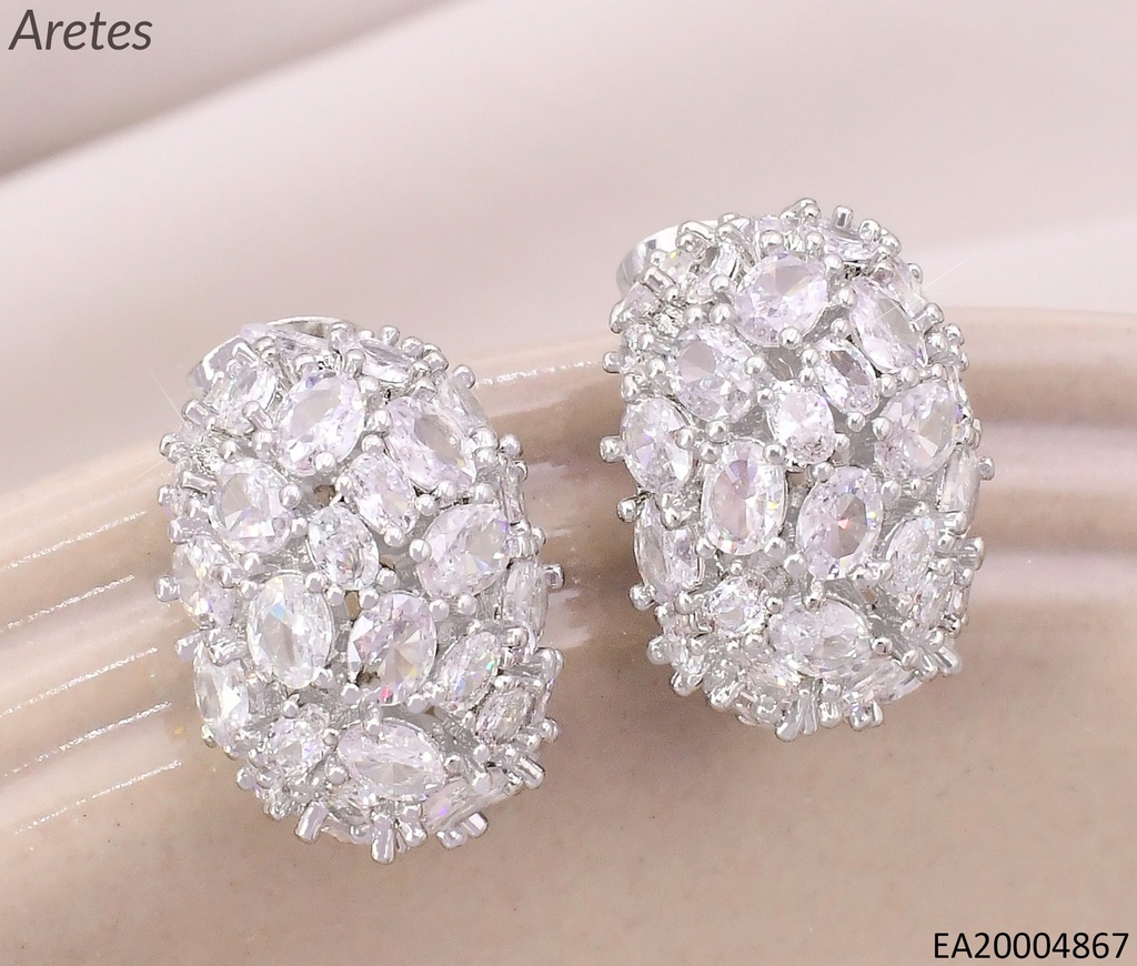 ARETES PLAT "C" ZIRC OVALADAS EE5063-268