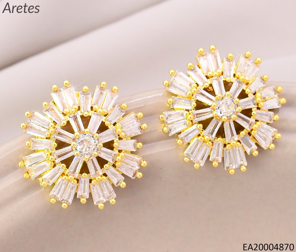 ARETES DOR CIRCULO  ZIRC. RECTANGULARES EE5039-265