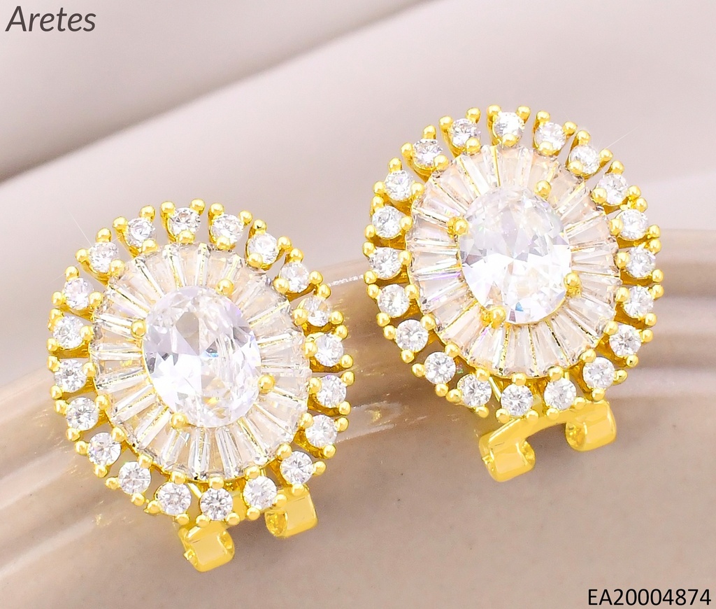 ARETES DOR OVALO ZIRC RD/RECT/OVALADAS EE5064-268