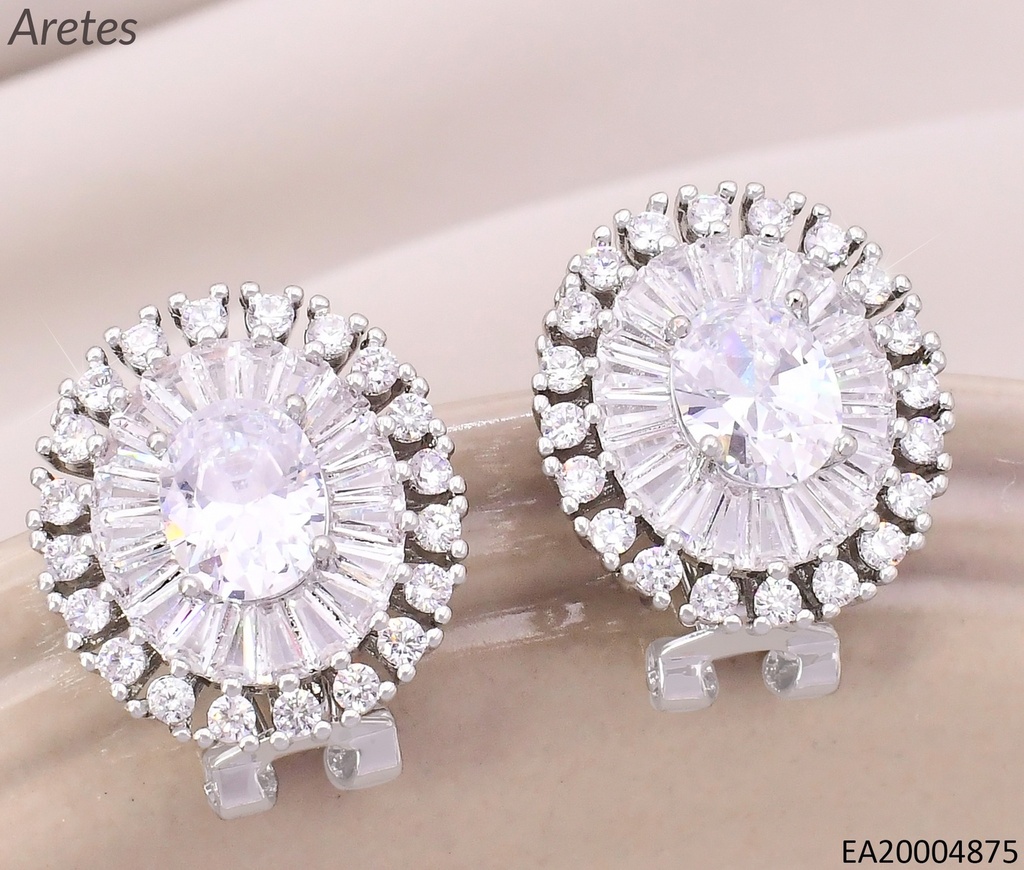 ARETES PLAT OVALO ZIRC RD/RECT/OVALADAS EE5065-268
