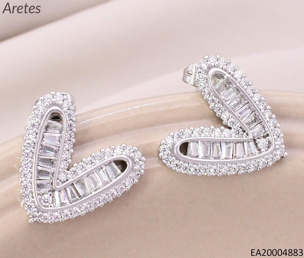 ARETES PLAT CORAZON ZIRC RECT / BORDE ZIRC RD EE5006-268
