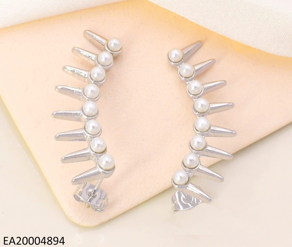ARETES PLAT LINEA CURVA C / PERLAS & PUNTAS EE5081-268
