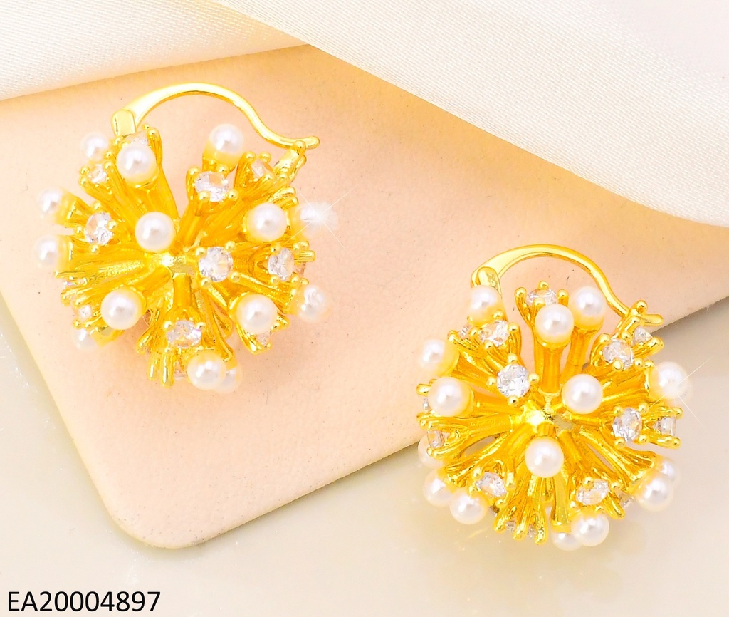 ARETES DOR RACIMO PERLAS & ZIRC. EE5047-268