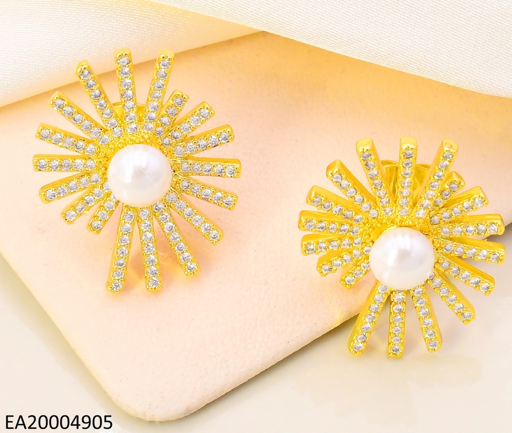 ARETES DOR SOL PERLA CENTRO EE5045-268