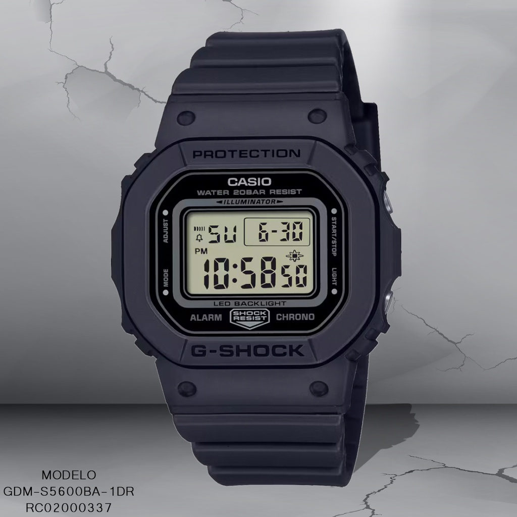 RELOJ CASIO G-SHOCK GMD-S5600BA-1DR SILICON NEGRO