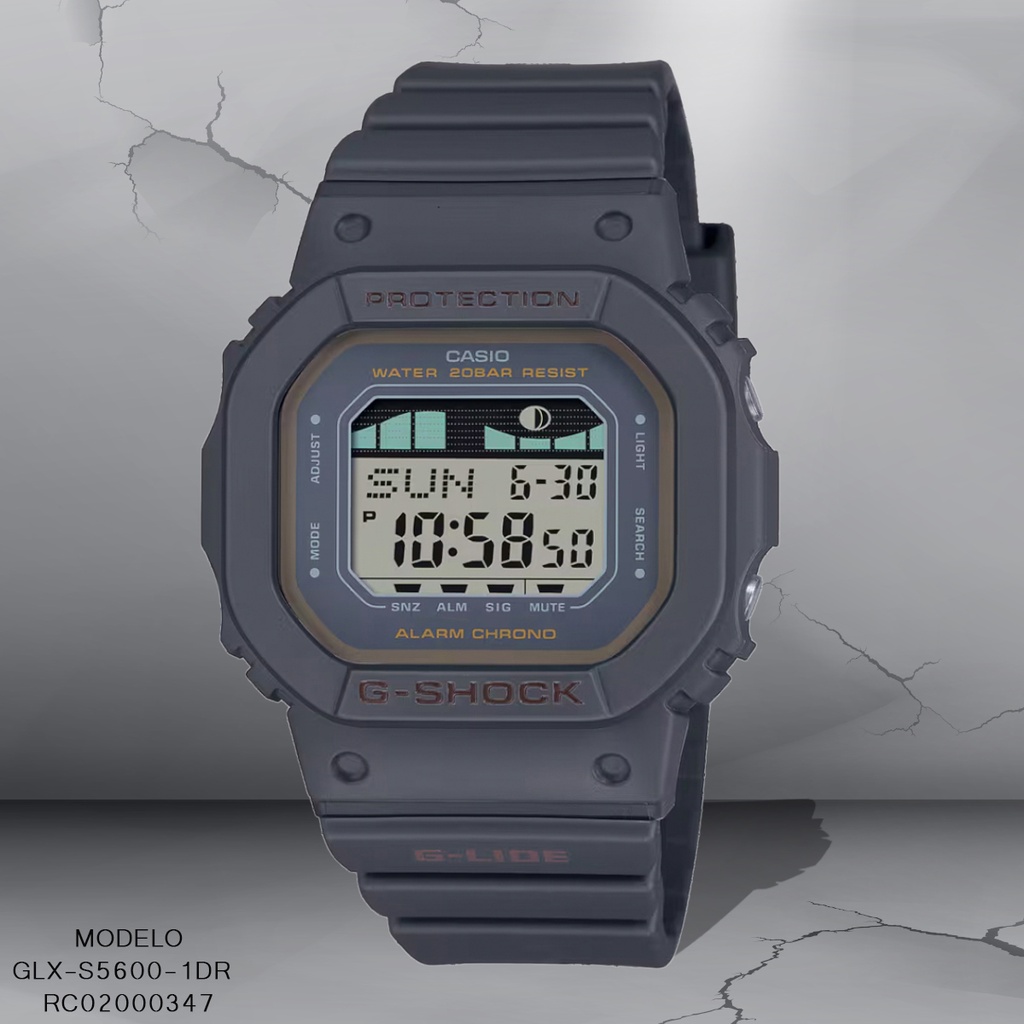 RELOJ CASIO G-SHOCK DIGITAL GLX-S5600-1DR SILICON NEGRO